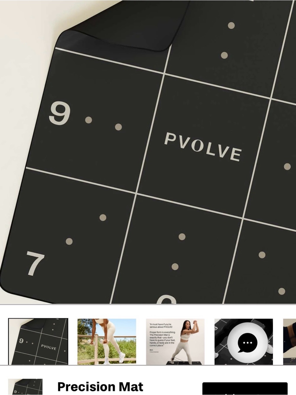 PVOLVE Precision Exercise Mat — Black - Picture 1 of 2